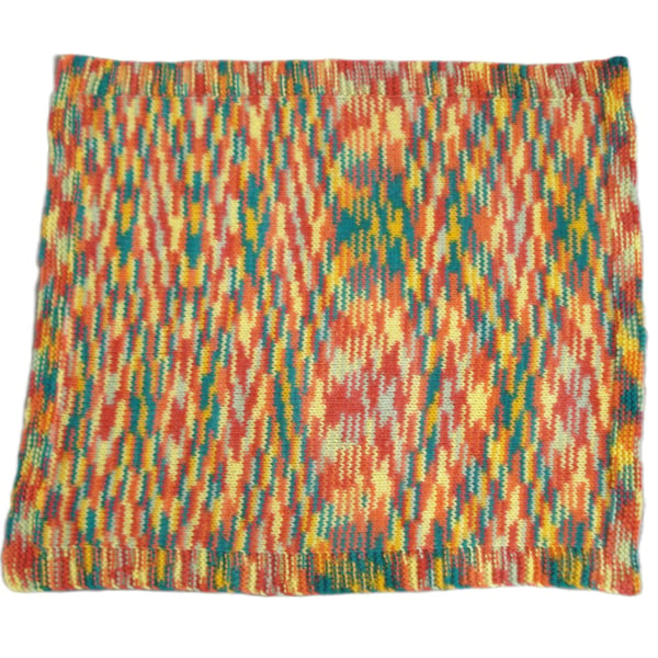 Crazy Small Hand Knitted Blanket In Multi Colours (A48)