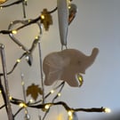 Handmade porcelain flying elephant