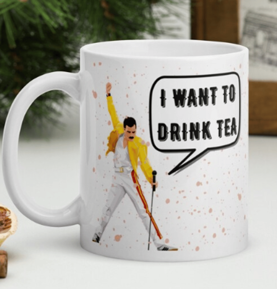 I Want To Drink Tea. Queen Inspired Tea Lovers 11oz Ceramic Mug
