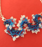 Stunning SEA WAVE NECKLACE and EARRINGS Seed Beads 