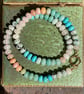 Cool Peach Mixed Gemstone Hand Knotted Beaded Necklace