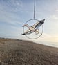 Handcrafted Stained Glass White Stork Hanging Artisan Decoration - Image 6