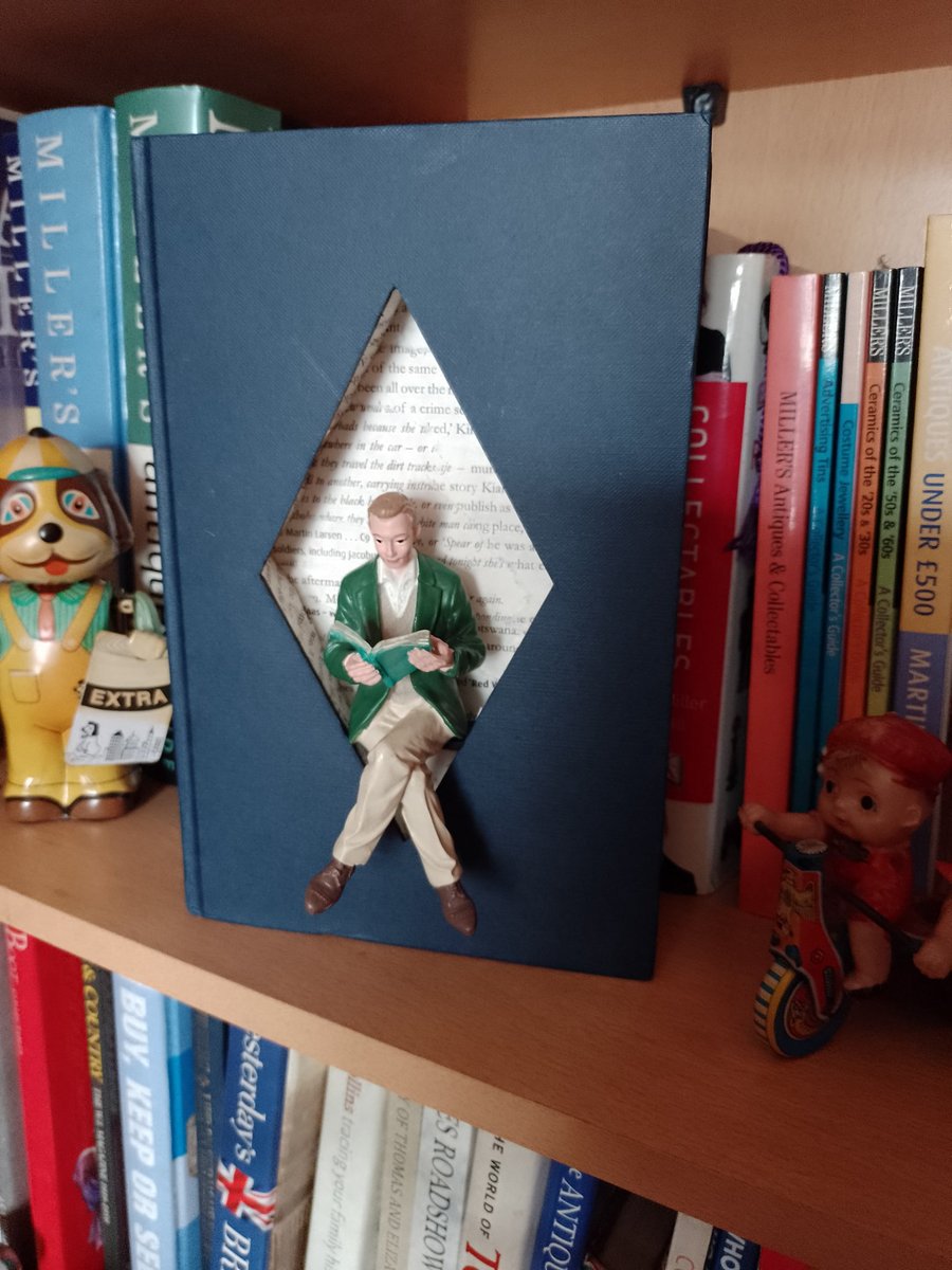 Lost in a book, man reading inside book, Wall hanging book nook, Booknook, Books