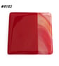 Handcrafted fused glass red coaster, with bumper feet, 9cm (0182)