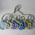 Tea pot cosy Bunting - multi coloured pastels