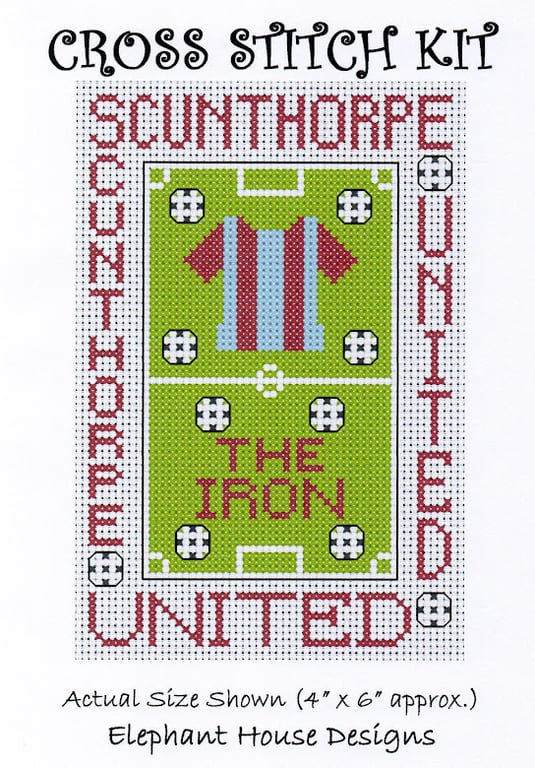 Scunthorpe Cross Stitch Kit Size 4" x 6"  Full Kit