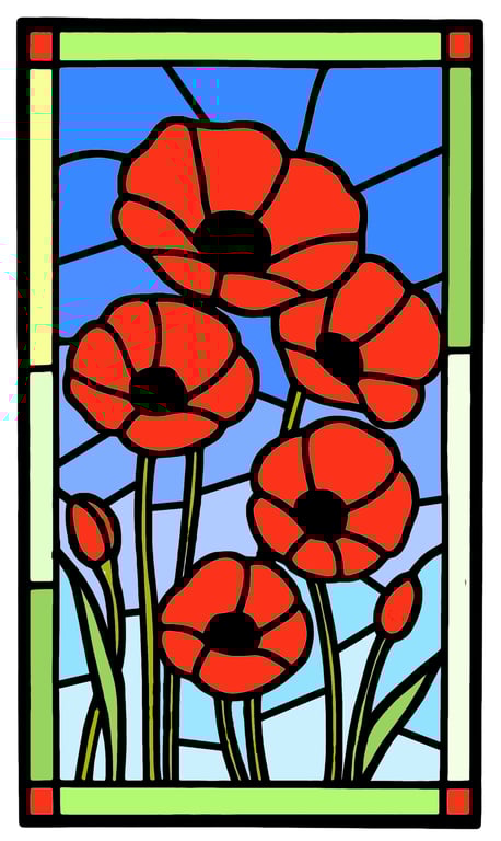 A Silicone Mold or Mould To Make A Wall Plaque Featuring Poppies