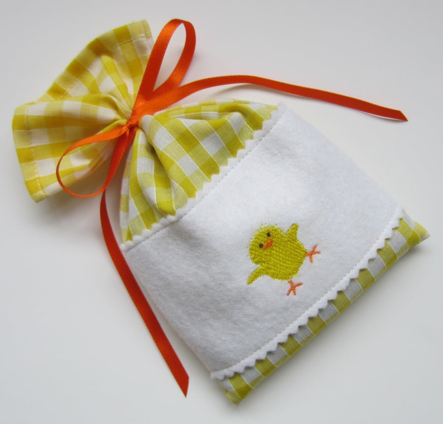Embroidered Easter Chick Lavender Sachet