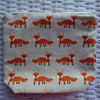 Fox Large Pencil Case or Make Up Bag.