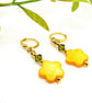 Spring Flower Shell and Crystal Earrings - Image 3
