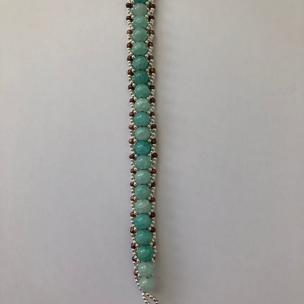 Glass beaded bracelet