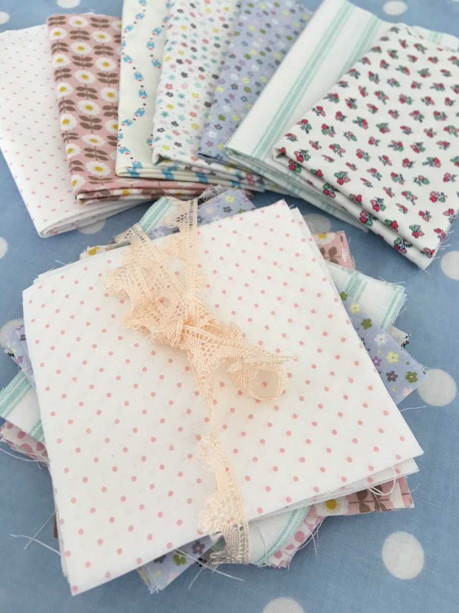 30  x 4.5” cotton fabric squares 