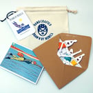 Wild Swimmer, Screen Printed Swimmer,  Swimmer Embroidery Kit, 