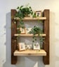 Handcrafted Dual-Tone Wood Shadow Box Shelf 