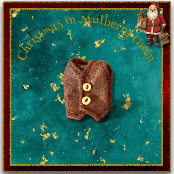 Little Nippers Brown and Mustard Cotton Lined Waistcoat 