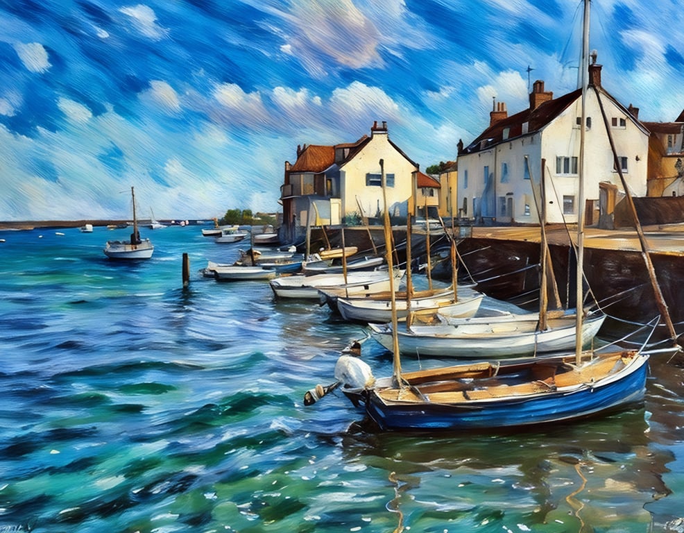 A5 Blank Greeting Card Boats Wells-Next-The-Sea Norfolk