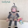 knitted doll - Tilly Teal