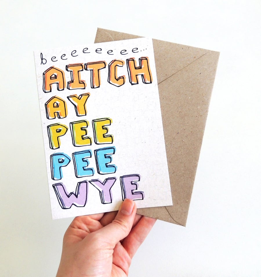 BE HAPPY Greetings Card for a Wedding, Retirement or Other Life Adventure!