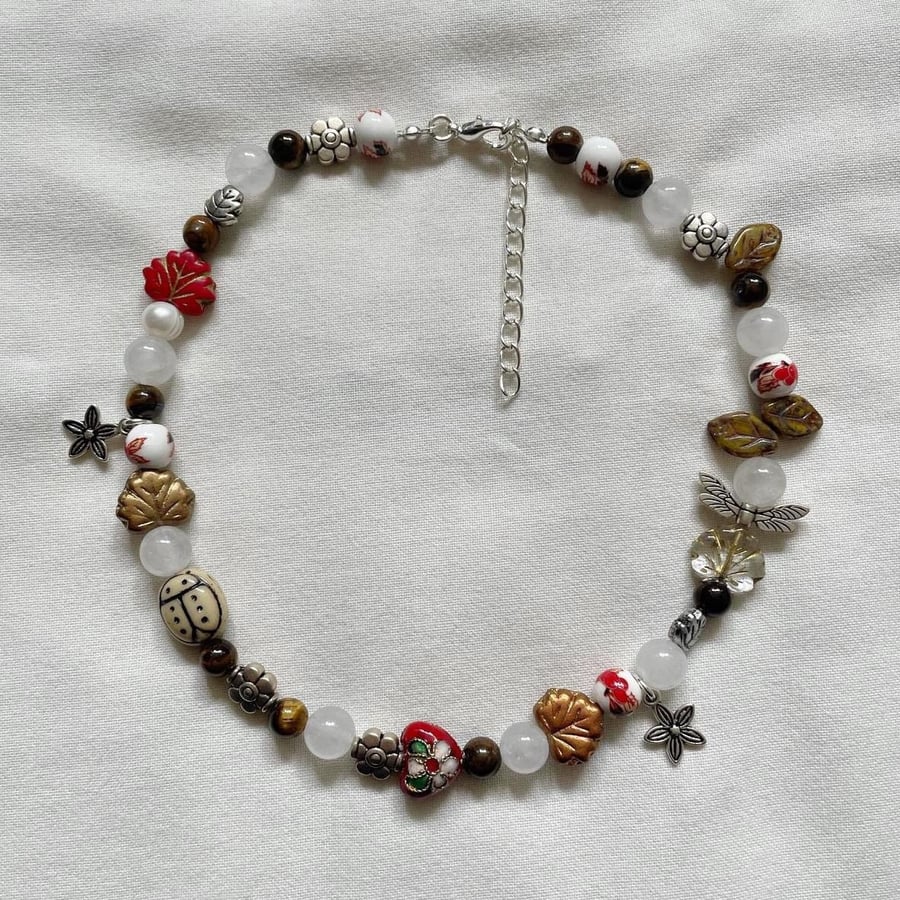 Handmade Autumn Forest Necklace