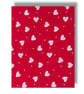 A4 Sheet of Fabric Backed Felt - Red Hearts