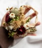 Mini dried flower handmade festive red strawflower wreath hanging - Image 3