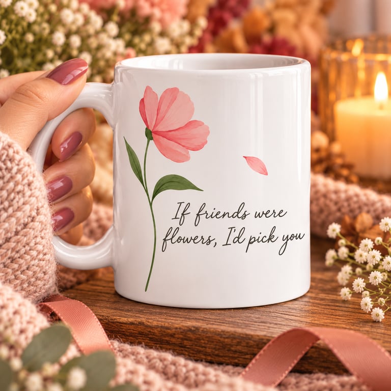 If Friends Were Flowers Mug – Floral Friendship Gift for Best Friend