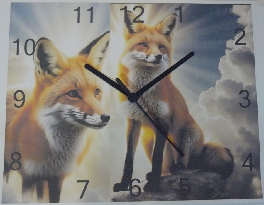 fox wall clock fox clock