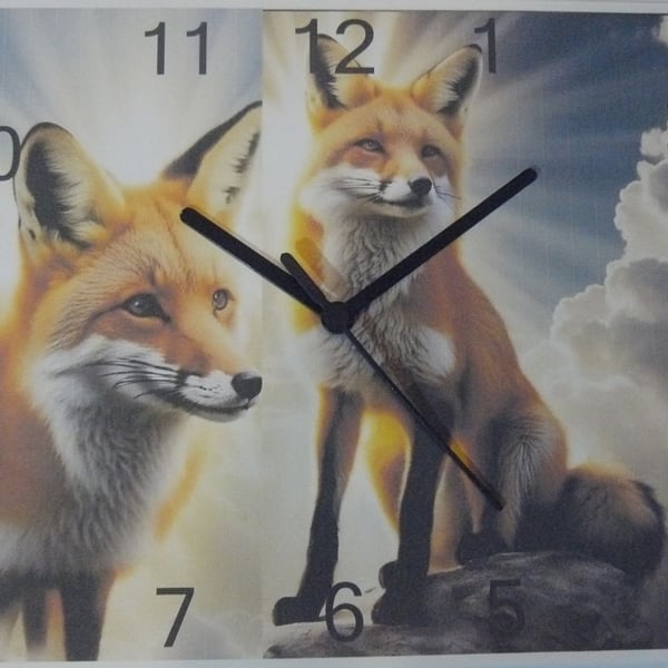 fox wall clock fox clock