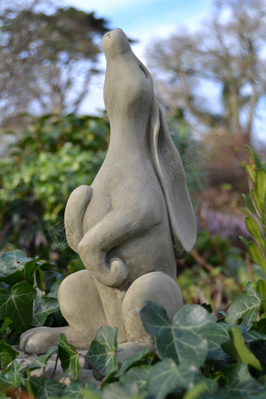 Jasper the Moon Gazing Hare Stone Garden Ornament