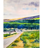 Clearbrook  Devon Dartmoor Landscape Original Watercolour Painting Mounted - Image 7