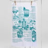 Gin cocktail tea towel, perfect as a gift