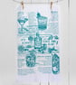 Gin cocktail tea towel, perfect as a gift