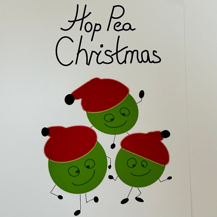 Hop pea Christmas card