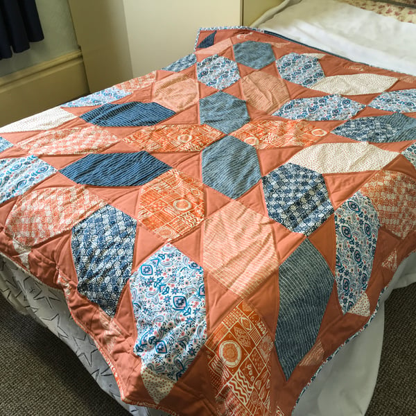 A Quilt for a Gentleman. Father’s Day, Birthday or Just Because Gift. Lap or Bed