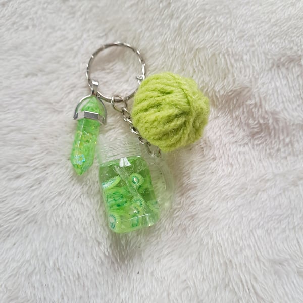 kiwi cocktail keyring knitting crochet inspired accessories
