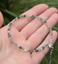 Dainty Moss Agate Gemstone Bracelet - 3mm  - Image 4