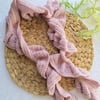 Seconds Sunday Dusky Pink Crochet Merino Frill Scarf
