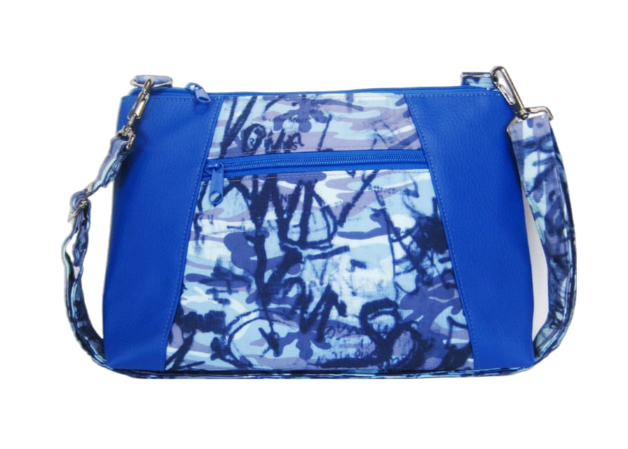 Blue Camo Crossbody Bag