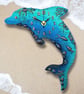 Dolphin Wall Hanging Clock - Whimsical Coastal Wall Art