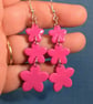 Trio Flower Drop Earrings - Image 2