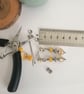 Yellow gemstone beaded earrings cubic zirconia,citrine & jade  - Image 6