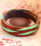 Designer Bangle - Curvey Interweave Pattern - Polymer Clay Chunky Bangle - Image 4