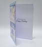 Mother-In-Law Birthday Card - Elegant Blue floral Birthday Wishes Card - Image 2