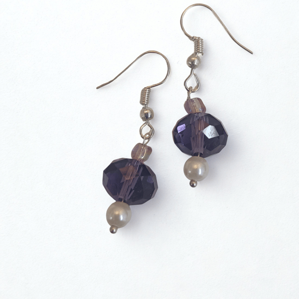 Twinkling Purple Earrings