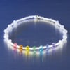 White Miyuki and Swarovski bracelet in rainbow chakra colours