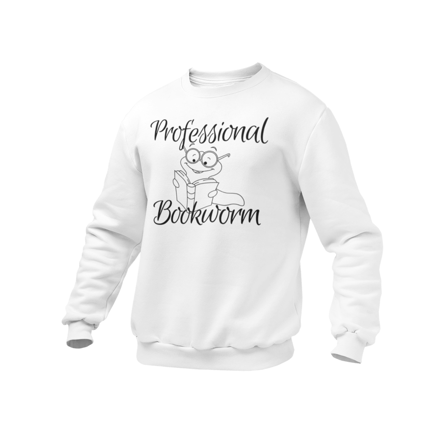 Professional Book Worm  - Funny Novelty Reading Jumper