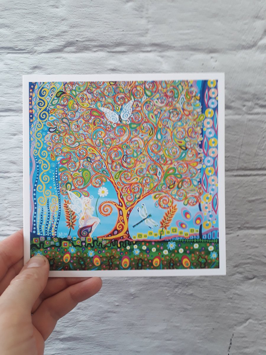 Tree of Life & Fairy Greeting Card, for Any Occasion
