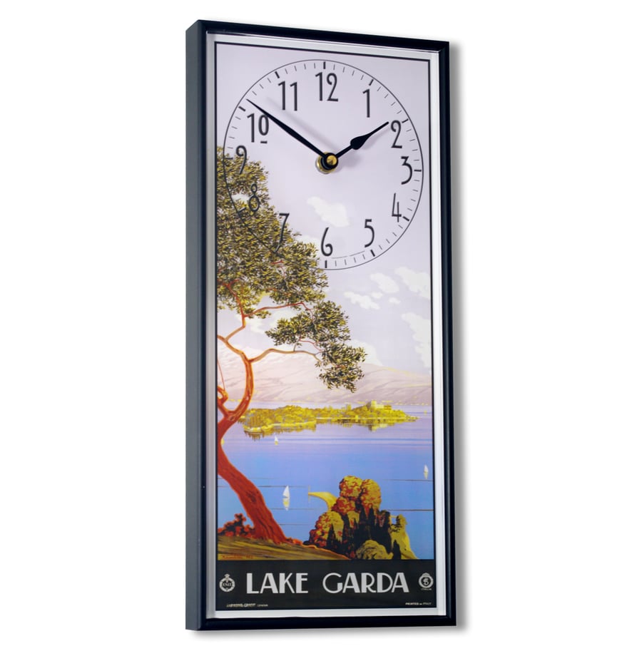 Lake Garda Vintage Art Deco Poster  Wall Clock