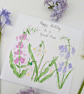 Wildflower hand-painted personalised greetings card - Image 5