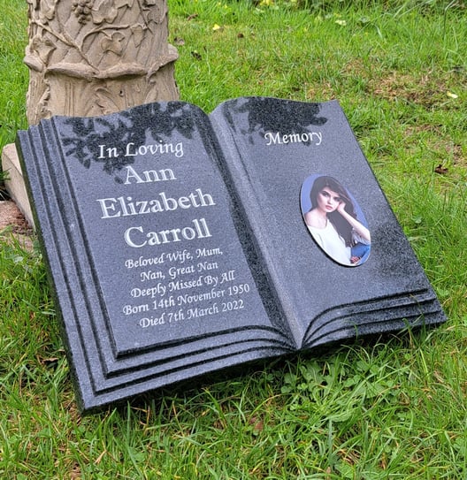 Memorial Grave Plaque Grave Stone Open Book Grave Plaque Bible Plaque